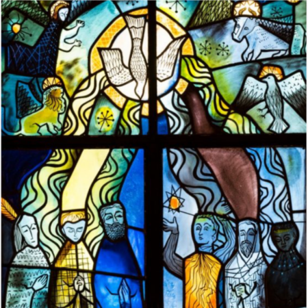 Stained glass window detail
